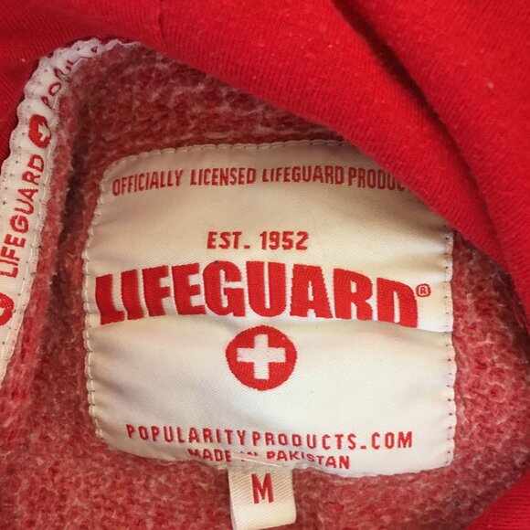 Lifeguard Hoodie Officially Licensed Popular Mens Med Red Fort Lauderdale - Picture 13 of 16